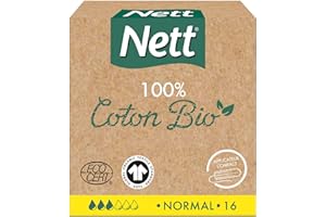 Nett Net - Tampones orgánicos con aplicador normal, 4 cajas x 16 unidades