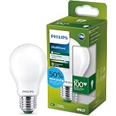 PHILIPS - Ultra Efficient Matte LED Bulb, E27 Socket, 7.3W - 1535 Lumens, Cool White Light (4000k), Energy Class A