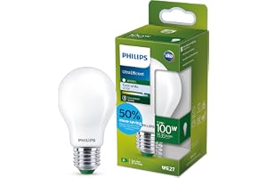 LED Ultra Efficient, Extremt energisnål klassisk ljuskälla, 100W, A60, E27, 4000 kelvin, frostat glas, 50.000 timmar