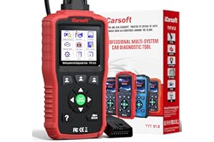 iCarsoft TYT V1.0 OBD2 Máquina Diagnosis Coche para Toyota/Corolla/Nissan/Honda/Hyundai/Kia, Escáner de Todo el Sistema, Reinicio de Aceite, Calibración SAS, Prueba de Batería, Actualización por Vida