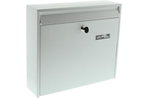 BURG-WÄCHTER, Boîte aux Lettres Grand Volume, Mail 5877 W, Format de Fente: A4, Acier Galvanisé, Blanc