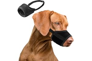 YANJINGSHE Large Dog Muzzle, Adjustable 22-28cm – Soft & Breathable for German Shepherd, Medium Dogs | Secure Hook & Loop, Prevents Biting, Barking | Allows Panting, Drinking - (L Black)