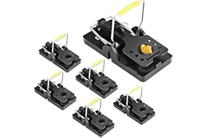 Aspectek Trampas para Ratones, 6 Unidades Mata Ratas, Trampa Ratones Vivos Interior y Exterior Profesional, Reutilizable y facil de Limpia, matarratas
