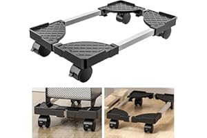 SPORWAY CPU Holder Cart: Supporto per PC con 4 Ruote, Supporto per PC Case Stand Regolabile, Carrello Porta Computer Tower, Supporto per Computer Desktop Adatto alla Maggior Parte dei Computer