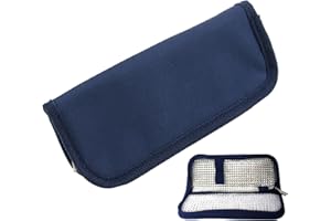 PLIMBIN Insulin Cooler Travel Case, Small Insulin Cool Bag Portable Insulin Pen Case Diabetic Medicine Organizer Insulated Storage Bag (Navy Blue)