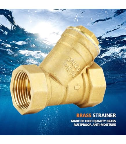 ART.15-5/4 Messing Wasserfilter - Schmutzfänger Für Wasserinstallation Bis 180°C