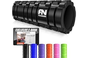 FIT NATION Faszienrolle Set mit E-Book & Video Kurs - Massage Roller für Rücken, Beine & Arme, Yoga Rolle, Fitness Rolle, Faszienrolle Rücken, Faszienrolle mit Noppen, 33 x 13 cm