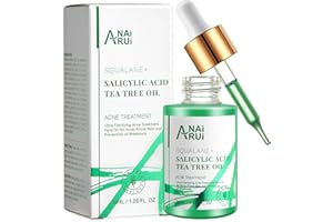 ‎ANAIRUI ANAiRUi Teebaumöl, Tea Tree Oil Anti Pickel, Akne, Vegan Teebaum für Unreine Haut, Gesicht und zu Akne neigende Haut - mit Salicylsäure und Squalan - 30ml