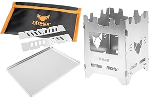 FENNEK Hobo Premium, the foldable outdoor cooker made of heat-resistant stainless steel, XL set with extensive accessories, made in Germany