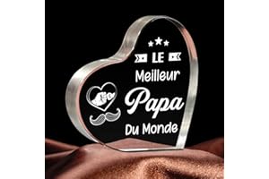 Giftasy Cadeau pour Papa - Décoration Acrylique/Presse-Papier, Idee Cadeau Papa, Cadeau Fête des Pères, Cadeau Anniversaire Papa, Cadeau Pere Original