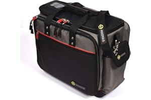 C.K Magma Techniker Tasche Max | 500 x 260 x 380 mm | MA2639 | Schwarz, Grau | Langlebige Polyesterkonstruktion | Wasserdicht & bruchsicher | Breites Mittelfach | Tiefe Taschen | Ausklappbare Fächer