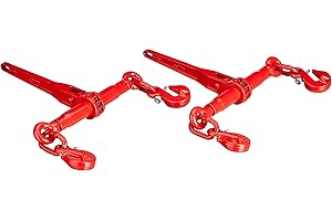 Tendeur à Cliquet Dolezych avec Crochets Parallèles pour Chaîne 6 Mm, Lc 2200 daN - Rouge