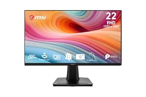 MSI PRO MP225A E12VL, VA-skärm, 22" FHD, 144 Hz | 1920 x 1080, 144 Hz, 1 ms, Adaptiv Sync, Eye Care – HDMI 1.4b, lutbar, VESA