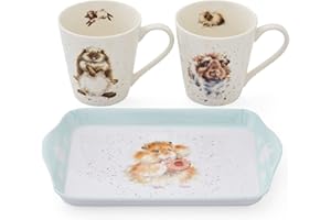 Wrendale Designs by Hannah Dale Designs Wrendale Diet Starts Tomorrow Set vassoi (2 Tazze), Melammina