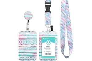 COCHIE Lanyard with Card Holder, Adjustable Retractable Lanyards ID Badge Holder, for ID Card, Office, School