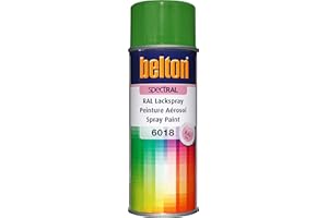 belton SpectRAL Spray de peinture RAL 6018 jaune-vert brillant 400 ml – Qualité professionnelle