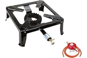 NJ THE RIGHT CHOICE SGB-07 Cast Iron Burner LPG Gas Stove Large Cooker Boiling Ring Iron Frame Outdoor 8kW