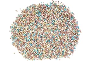 CURTEK 2 lb Clay Pebbles Clay Balls for Plants 3mm-5mm Mini Hydroponics Ceramic Ball Horticultural Grade Succulent Soil,for Plant Pots Vase Fillers Hydroponic Growing (Colourful)