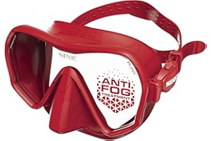SEAC Pura – Masque de Plongée Monoverre Frameless en Silicone | Masque de Plongée et Snorkeling Antifog Low Volume avec Boucle 3D