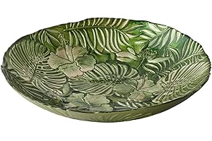 Anton Studio Designs - Tropical Glass Bowl - Diameter 32.5 cm - Multi Coloured Decorative Bowl for Home and Holiday Decoration