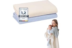 furora BABY Spucktücher Baby 120x120cm XXL groß - 100% Bio Musselin-Baumwolle, sehr weich | Extrem Saugstark, pflegeleicht bei 60° waschbar | Mulltücher Musselintücher Erstausstattung Neugeborene
