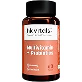 hk vitals Multivitamin Plus Probiotics (60 Tablets) | For Men and Women | Vitamin C, Vitamin B, Vitamin D, & Zinc, Supports I