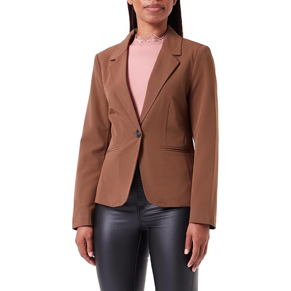 Blazer Femme ONLY Onllettie Life - Coupe Ample, Manches 3/4, Motif à Carreaux - En Polyester - 9