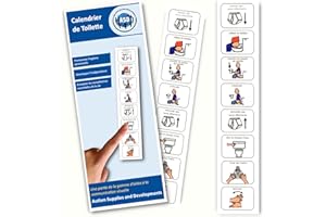AUTISM SUPPLIES AND DEVELOPMENTS Tableau Visuel Apprentissage Propreté Enfant – Tableau Séquentiel Autonomie Toilettes –Pictogrammes Autisme - la Maternelle, TSA/TDAH Enfant Outil