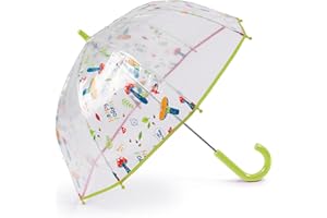 VOGUE - Ombrello collezione XUVA KIDS HAPPY FOREST. Apertura manuale. Tessuto trasparente. Ombrello con sistema antivento.