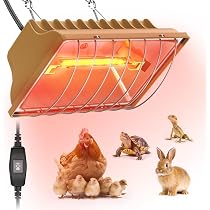 Micacorn 250W Rotlicht-Wärmelampe Für Küken – Wasserdicht, Mit Kettenaufhängung, 2-stufige Leistung