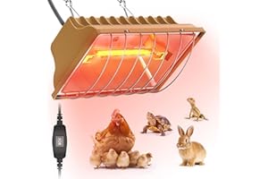 HEYOUTH Chauffage pour poulailler,Lampe chauffante Poussin,Lampe Chauffante Chiot,Lampe chauffante de Culture,Outil d'éclairage de Chaleur pour poulailler pour Poulets Canards et oies (250W)