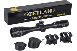 Goetland Gewehr Zielfernrohr 3-12x40 AO Airsoft Rot Grün Fadenkreuz mit Montage Ringe SFP für Taktische Jagd Armbrust Luftgewehr Sportschützen