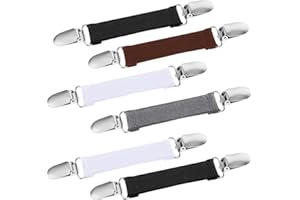 AORVYUI 8 Pièces Clip de Pull Clip Élastique pour Vêtement Clip de Gant Clip de Bretelle Clip de Mitaines Clip de Cordon de Serrage Clip de Chemise Robe pour Femme Clips Cardigan Elastique Chandail Clip