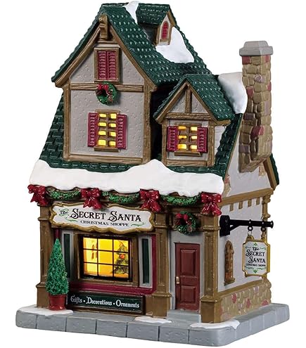 Lemax Caddington Village - Negozio Di Scarpe Di Legno St. Nick Illuminato, Modello Decorativo Con Luci, Multicolore, 35069 - Foto 2