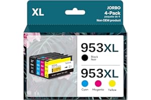 JORBO 953 XL Druckerpatronen Ersatz für HP 953XL Multipack Patronen Kompatibel für HP Officejet Pro 7740 7720 8210 8720 8710 7730 8218 8715 8718 8725 8728 8730 8740(4er-Pack), 238-JB-01