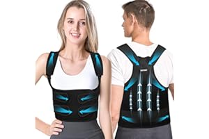 NATNAV Rückenstützgürtel Rücken Geradehalter Haltungskorrektur Rücken Herren und Damen - Verstellbare Back Posture Corrector -Atmungsaktive Rückengurt Geradehalter - Haltungskorrektur Schwarz (L)