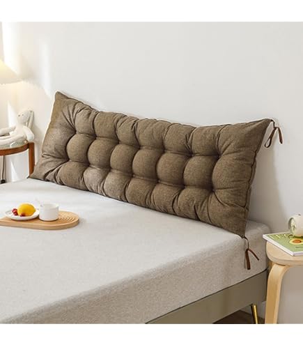 Copri Testiera Letto Imbottito 120x60cm - Cuscino Antiurto Lavabile, Colore Marrone - Foto 10