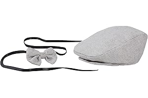 Matissa Berretto da Newsboy piatto e papillon Set Gatsby Cap Pageboy Cappello da Golf