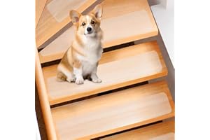 Azyvum 18 sztuk antypoślizgowych nakładek na schody, 15 x 60 cm przezroczyste antypoślizgowe maty wewnętrzne, samoprzylepne taśmy antypoślizgowe na drewnianych stopniach, zestaw do samoprzylepnego