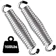Porch Swing Springs Heavy Duty - 1600Lbs Silver Hammock Chair Spring,Hanger Ceiling Mount Spring(Pack of 2)