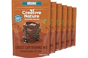 Gluten Free Cake Mix | Creative Nature Vegan Brownie Mix | Gluten Free, Nut Free, Dairy Free Baking Mix | Top 14 Allergen Free | 6 Pack