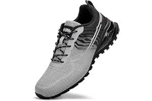 Kricely Scarpe da Trail Running Uomo Outdoor Leggero Traspirante Scarpe da Passeggio Moda Multicolore Trekking Fitness Running Sneakers