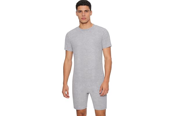 Män kvinnor vårdoverall kort seniorer pyjamas kortärmad onepiece | Vårdbody, kortärmad, overall, sommar, jumpsuit, med dragkedja på baksidan, vuxna med speciella behov