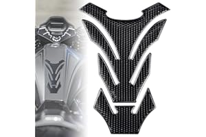 Cretassion Moto Tank Pad Tank Cover Tank Sticker, 3D Tank Pad Protector, Universal Motorcycle Tank Sticker Nero