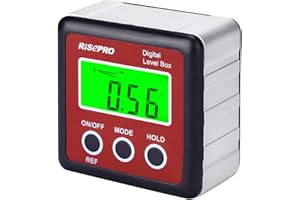 RISEPRO Digitaler LCD Winkelmesser Neigungsmesser Inklinometer Wasserdicht Bevel Box Winkelmessgerät Wasserwaage