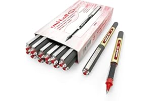 ‎UNI-BALL uni-ball Eye UB-157 Tintenroller, 0,7 mm Spitze, rote Tinte, 12 Stück + 2 Stück