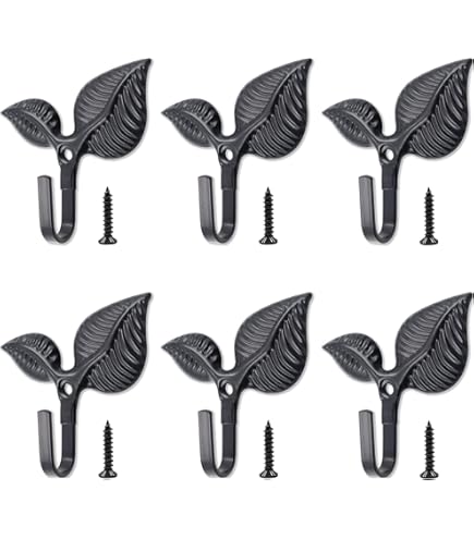 Set Di 4 Ganci A Cuore In Ghisa – Per Appendere Asciugamani, Vestiti, Chiavi E Cappelli, Stile Vintage, Misura 12 Cm, Nero, Facili Da Montare A Parete