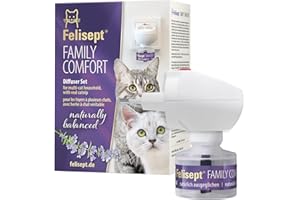 Felisept Family Comfort Diffusore Antistress per gatti Set 45ml - Con Erba Gatta Naturale - Sciogliere Le Tensioni Nelle Famiglie Con Più Gatti E Ridurre In Modo Sostenibile - Tranquillanti gatto