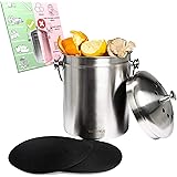 Kilner Küchen Komposter 2 Liter, Edelstahl Küchenkomposter, One Size