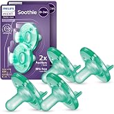 Philips Avent Soothie Soothie Pacifiers, One-Piece Design, BPA-Free, Extra Durable, Green, 4-Pack SCF190/41